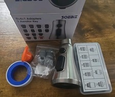 Kitchen Faucet Head Replacement 3 Modes with 17 Adapters, Pull Down Spray Hea...