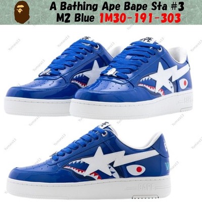 A Bathing Ape Bape Sta #3 M2 Blue 1M30-191-303 Men's Size