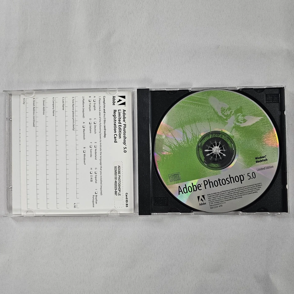 Adobe Photoshop 5.0 CD 1998 Limited Edition Near Mint Condition Unused Pls READ⬇ - Image 4 of 4