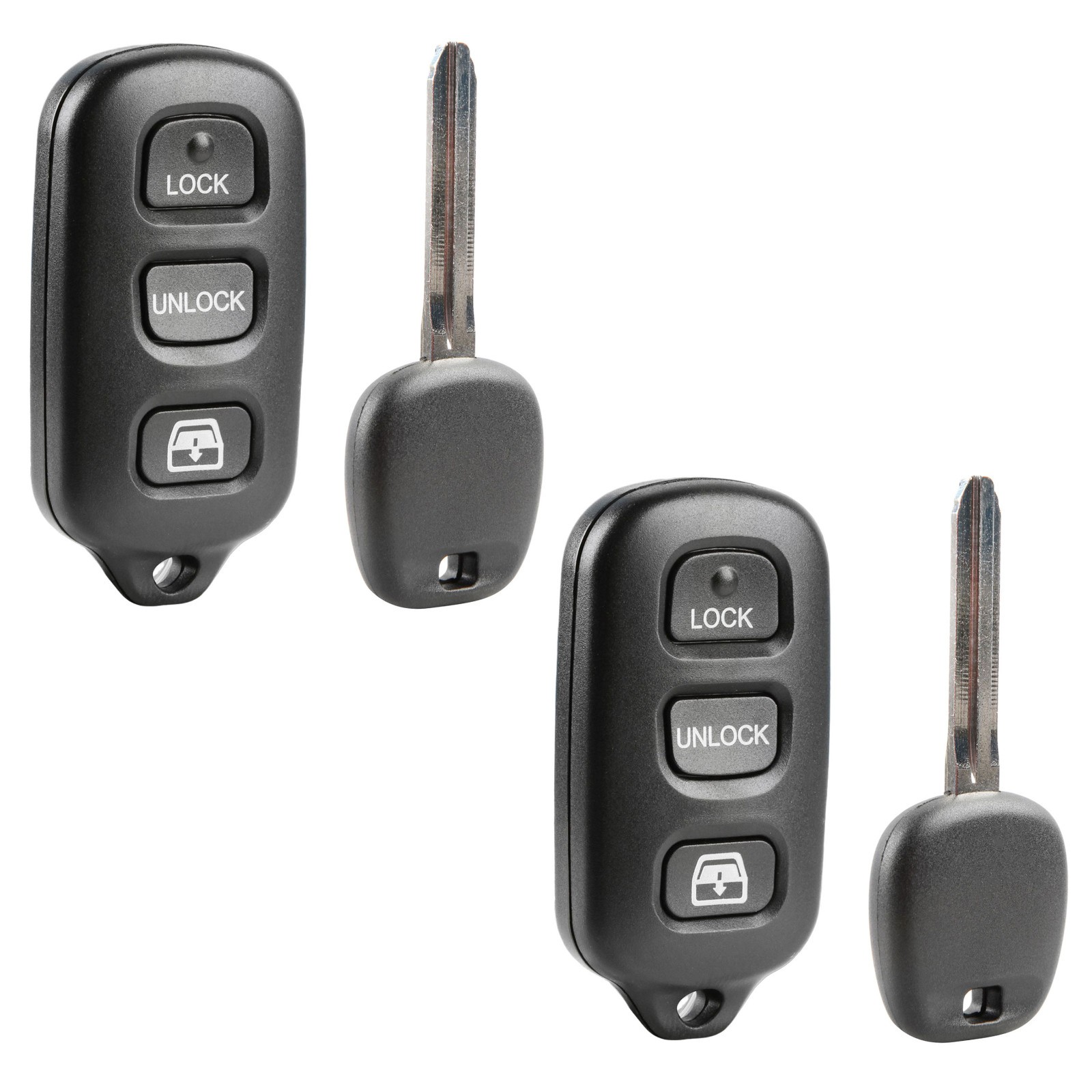 2 For 2001 2002 Toyota Sequoia Remote Fob + Key