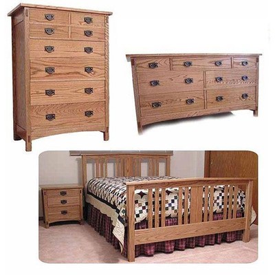 Woodcraft Project Paper Plan to Build Mission Bedroom