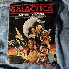 BATTLESTAR GALACTICA - ACTIVITY BOOK - 1978 Universal City Studios Some Coloring