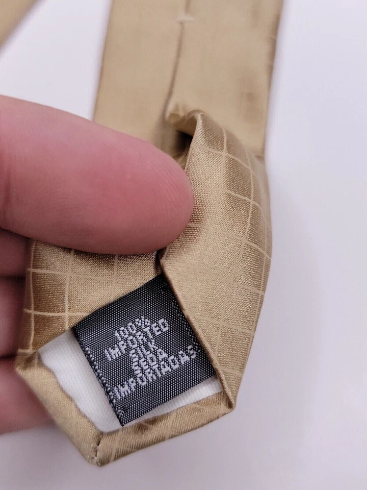 Corbata formal Zylos Gold George Machado para hombre 56"Lx4"W corbata de latón Foto 4 de 4