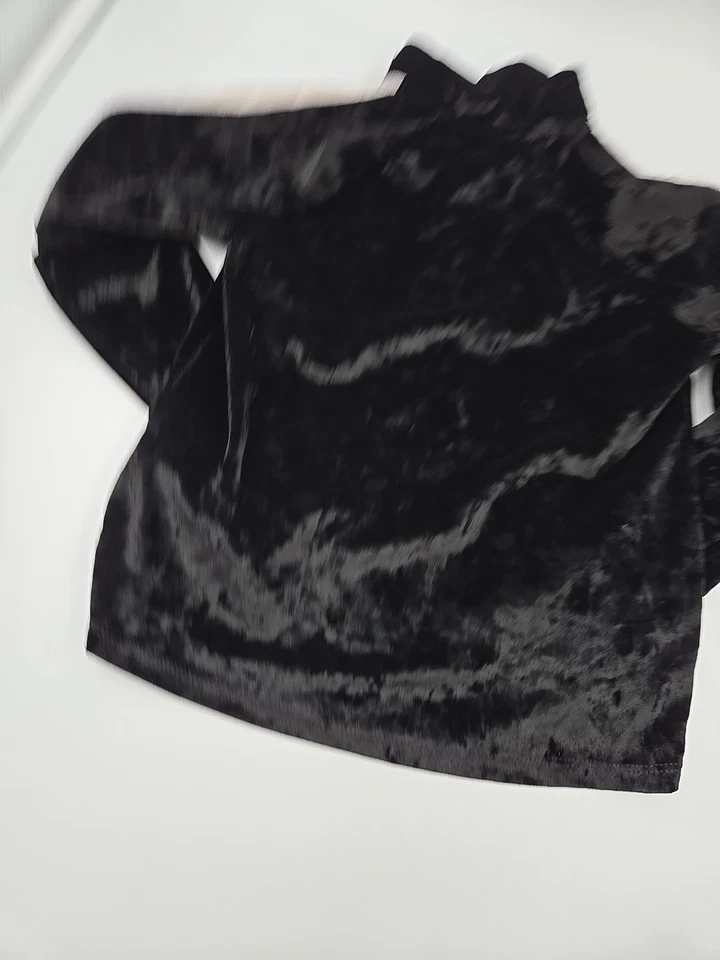 Nike Traje de Pista Negro Terciopelo Aplastado Cremallera Conjunto Swoosh Niños Talla Pequeña 4-5 Años Foto 4 de 4