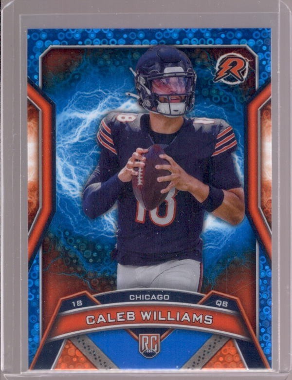 CALEB WILLIAMS 2024 Topps Resurgence 117 Blue & Orange Spark Refractor Rookie RC