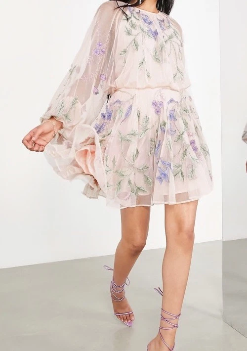 asos edition frill sequin smock mini dress Asos EDITION frill sequin smock mini dress in