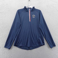 Walter Hagen Womens US Open Oakmont Quarter Zip Pullover Blue Large NEW