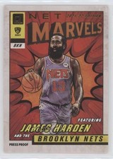 2021 Donruss Net Marvels Press Proof Gold Foil Black Text James Harden #13 00zd