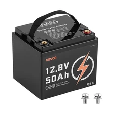 12V 50Ah Deep Cycle LiFePO4 Battery BMS Lithium Iron Phosphate Battery for RV