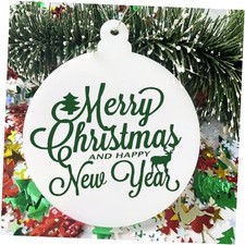 20Pcs Blank Acrylic Christmas Ornaments 2025 Unfinished Round 3 Inch White