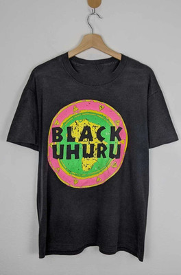 Rock T Shirt Vintage Black Uhuru Jamaican Reggae TS734