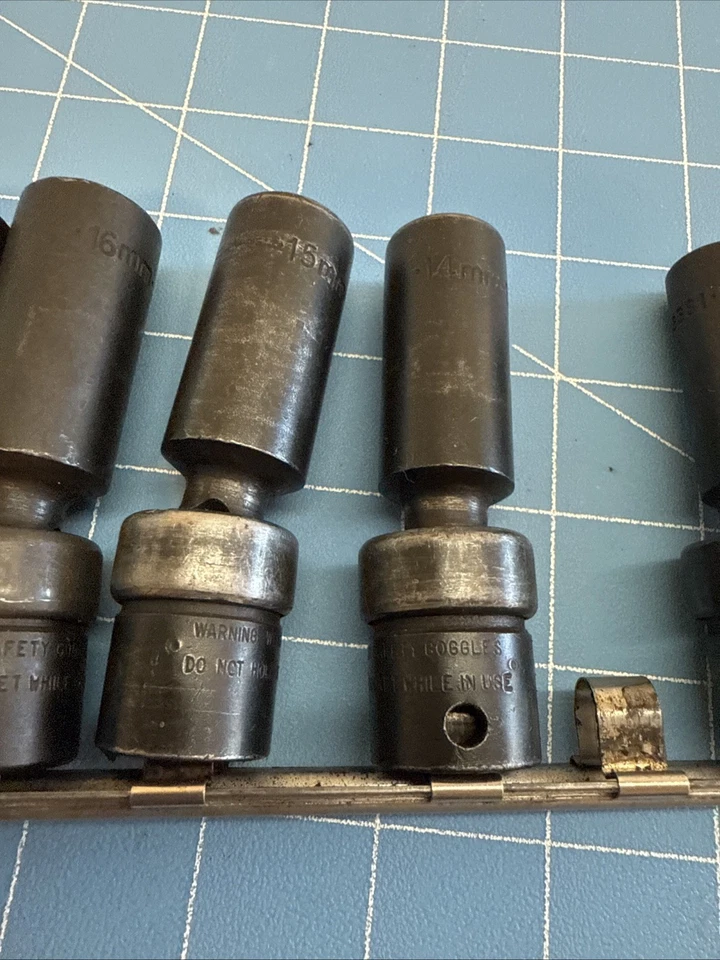 SK TOOLS 3/8" DRIVE 8 Piece  6PT DEEP SWIVEL IMPACT SOCKETS - Image 3 of 4