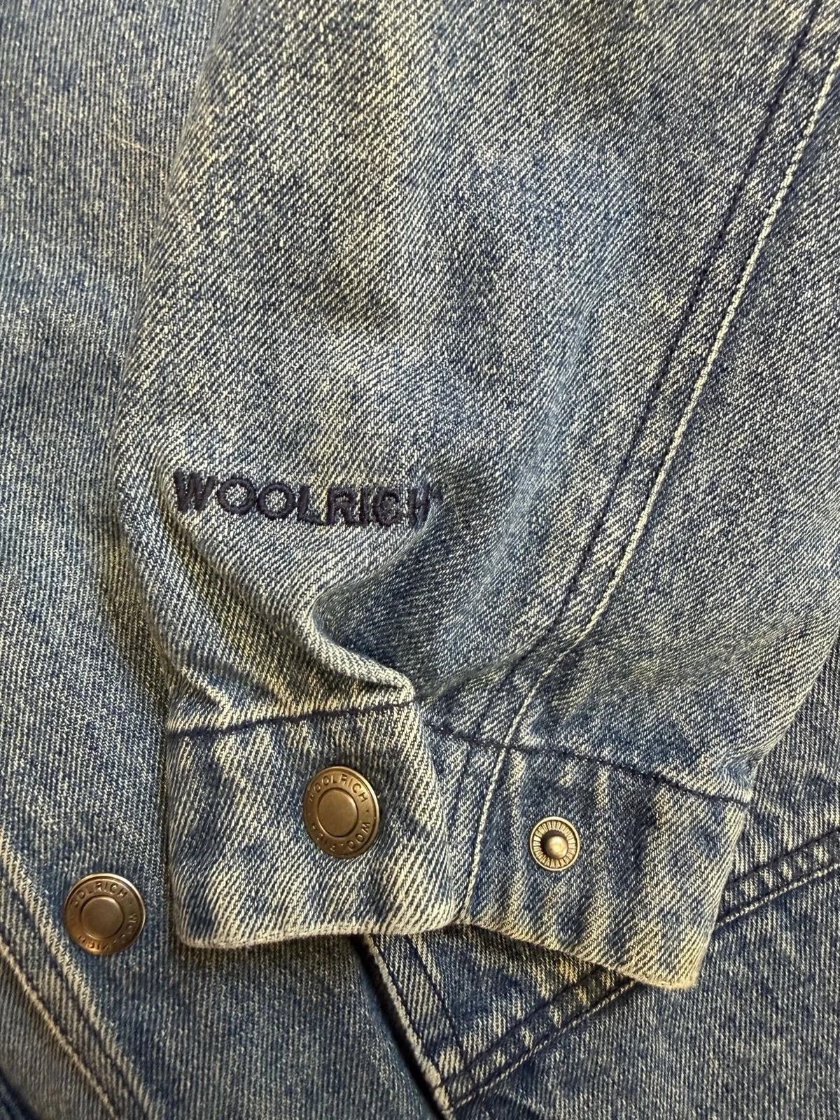 Vintage Woolrich Denim Chore Coat Blanket Lined Mens Size Large - product detail image 9