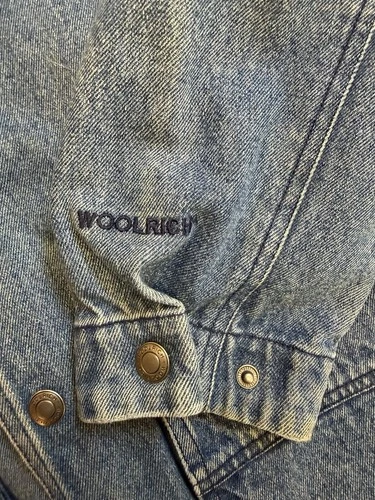 Vintage Woolrich Denim Chore Coat Blanket Lined Mens Size Large image 9