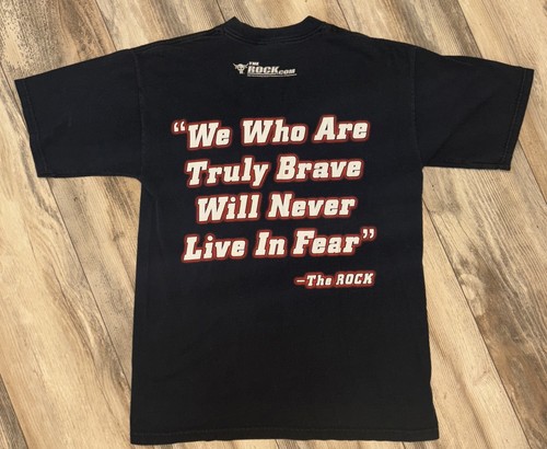 Vintage The Rock Shirt Mens Medium Black WWE Wrestling Just Bring It USA 2001 - Picture 2 of 18