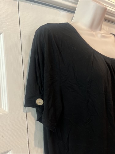 Women’s Black Linjou 1X Boho Top - Picture 2 of 3