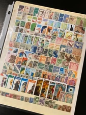 Worldwide British French & More Stamp Collection in 2 Stock Pages - M&U 1421