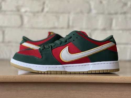 JORDAN Nike SB Dunk Premium Low Retro Seattle Supersonics FZ1287 300 da uomo taglia 11 nuove