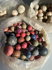 Lot of 191 - Antique German Clay Marbles Early 1900s Variety of Colors & Sizes