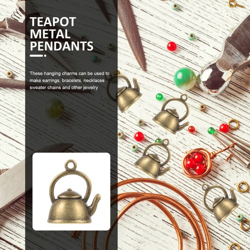 50 Pcs Small Teapot Pendant Child Vintage Jewelry Tiny Teacup Charms - Picture 8 of 12