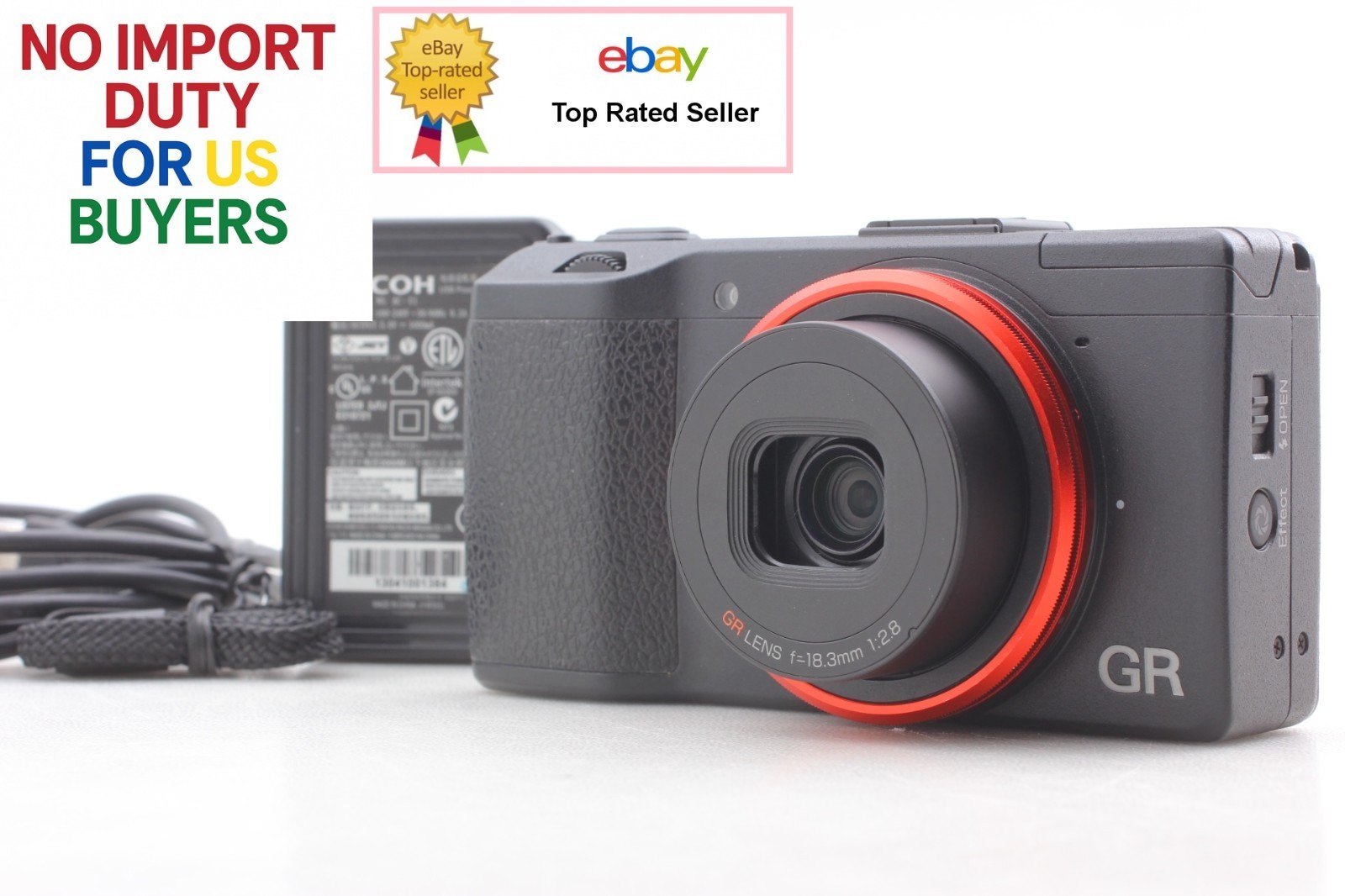 SH003 [TOP MINT] Ricoh GR GR1 l 16.2MP Compact Digital Camera Black APS-C JAPAN