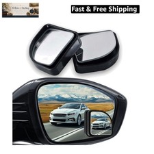 2pcs Fan Shaped Blind Spot Mirrors For Cars 360 Degree Convex Wide Angle Rea...