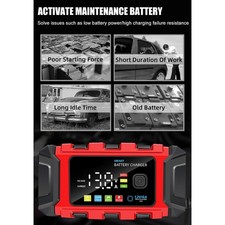 12 Volt 6 Amp Acid Battery Charger for Motorcycle and Car Pulse Maintainer