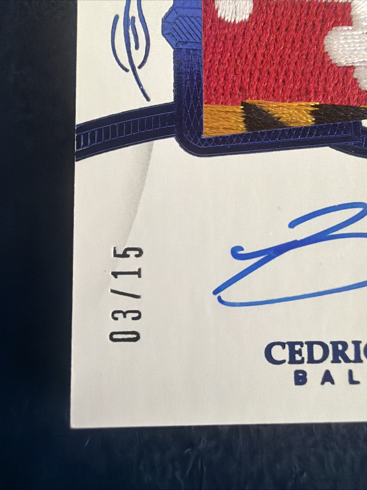 🔥 2019 PANINI FLAWLESS CEDRIC MULLINS AUTO ROOKIE RPA PATCH RC /15🔥 view 2