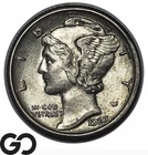 1923-S Mercury Dime *Key Date* Choice AU++