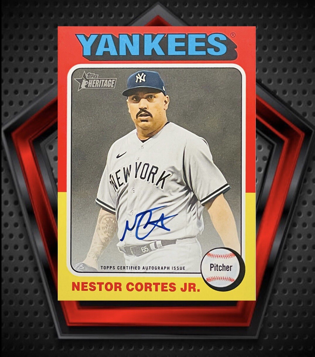 Nestor Cortes Jr. Auto 2024 Topps Heritage Real One #ROA-NC Yankees MLB