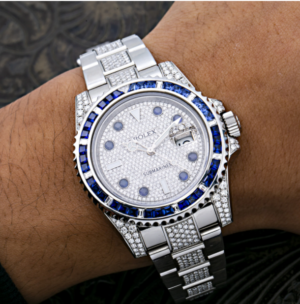 ROLEX SUBMARINER DATE 40MM 116610 SAPPHIRE BEZEL DIAMOND BRACELET