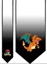 L K Charizard Pokemon Satin Neck tie - Pok mon Pokemon