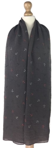 Ankerdruck Schal Damen Damen Schlumpf Kuh Hijab Schals weich Pashmina - Bild 3 von 7