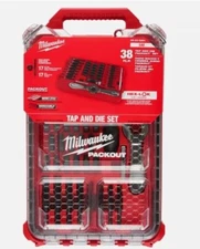 Milwaukee 38PC SAE Tap & Die PACKOUT Set w/ Hex-LOK 2-in-1 Handle 49-22-5604 NEW
