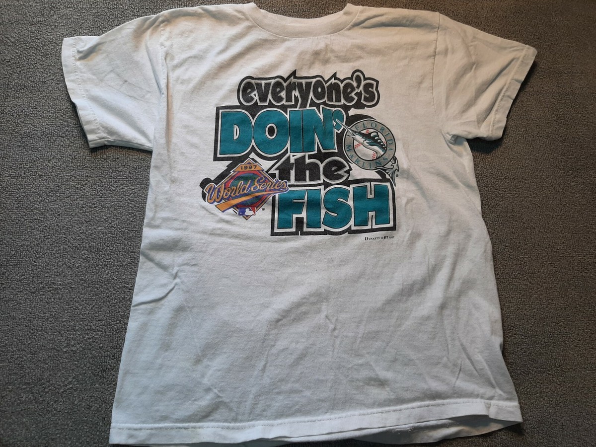 VINTAGE Florida Marlins Shirt youth size 10-12 