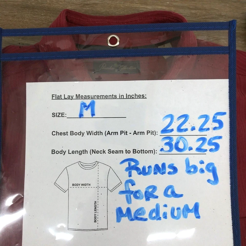 Camisa Paradise Collection Para Hombre Talla M Manga Larga Con Botones Roja Modal Foto 3 de 4