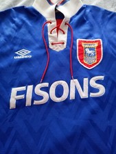 Retro Ipswich Town Football Club Home Shirt 1992/94 XL in excellent condition