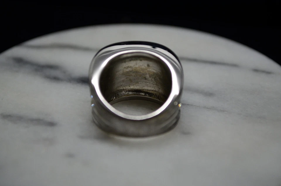 ANILLO ANCHO PAVÉ CIRCONITAS CÚBICAS ORO BLANCO TALLA 5,75 Foto 4 de 4