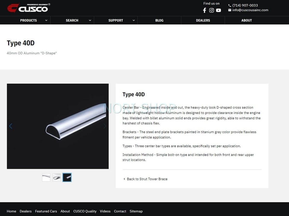 CUSCO Front Strut Tower Bar For NISSAN 180SX RPS13 / Silvia