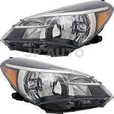 For 2015-2017 Toyota Yaris Hatchback Headlight Halogen Set Pair