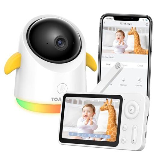 Baby Monitor with Camera and Audio WiFi/No WiFi: Baby Camera 1 display + 1 Cam