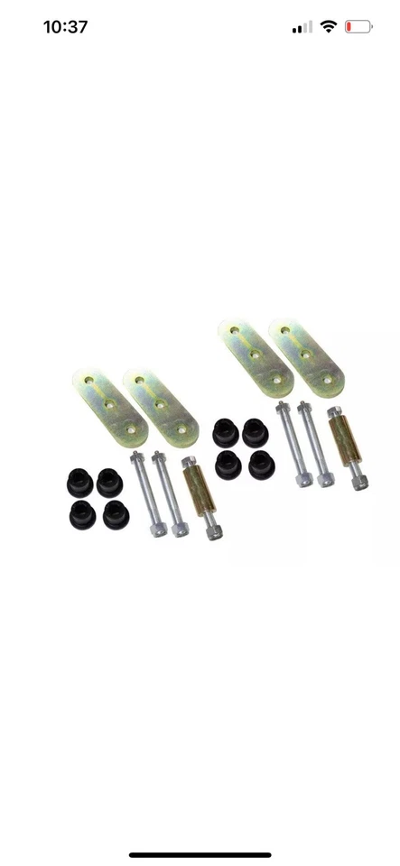 Kit completo de grilletes engrasables delanteros y traseros 76-86 Jeep CJ-7 Fishbone 4 grilletes Foto 2 de 2