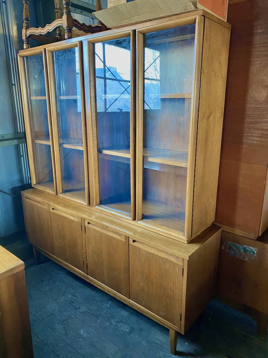 Mid century modern china cabinet hutch deals