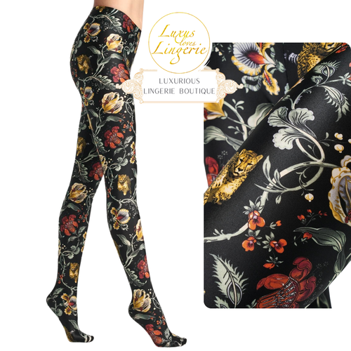 JUNGLE PRINT TIGHTS Wolford S floral cheetah Strumpfhose blickdicht