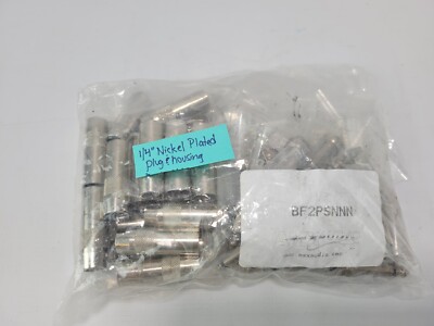 50pc -  1/4' Nickel Plated Plugs & Housing - AMX Audio - BF2PSNNN