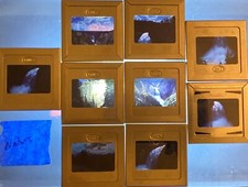 LOT of 9 - 35mm slides metal nature landscape waterfalls mountain 1960-1980s