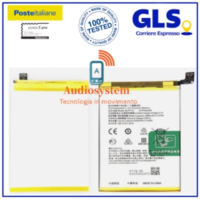 AUDIOSYSTEM BATTERIA PILA PARI ORIGINALE per OPPO RENO 4Z RENO4 5G CPH2065 4000MaH BLP779