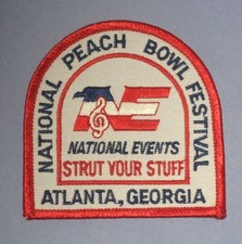 National Peach Bowl Festival Patch - Atlanta Georgia - 3" x 3"
