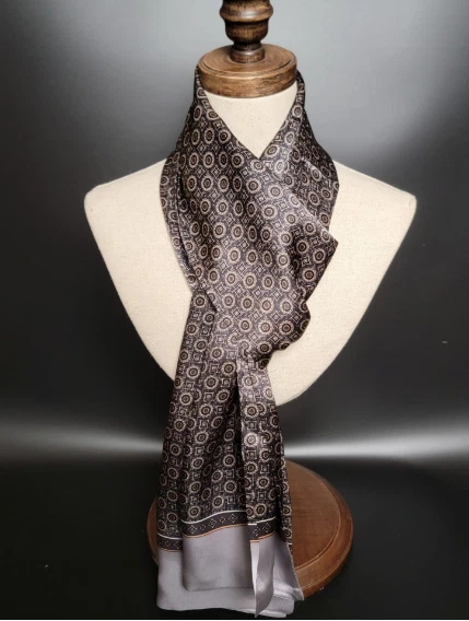 100% Silk Satin Scarf men women neckerchief Wrap dot brown Silver gray
Opens in a new window or tab