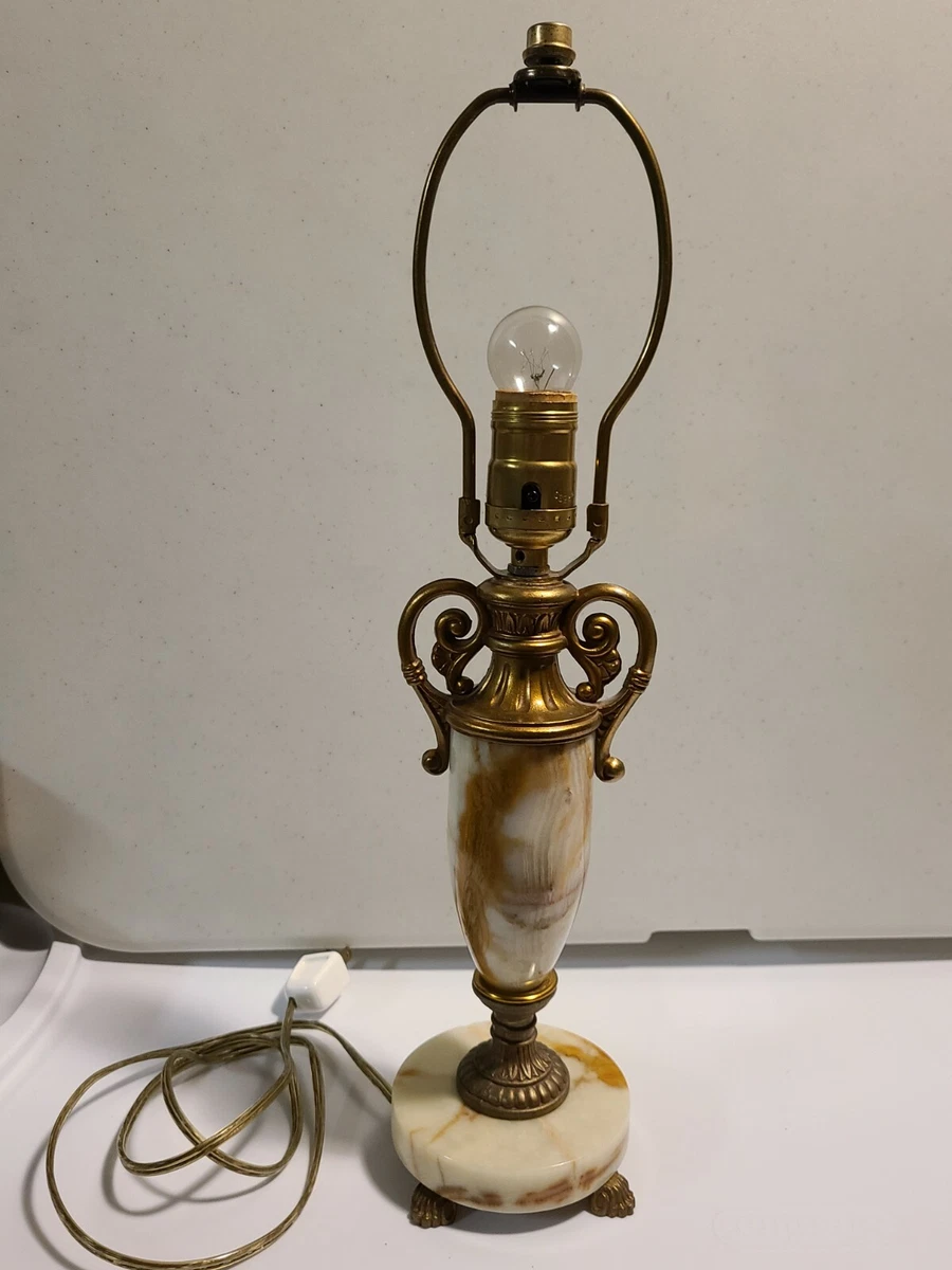 Vintage alabaster table lamp outlet